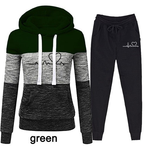 Casual Tracksuit Women Two Piece Hoodie