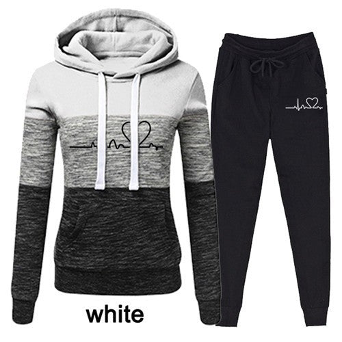 Casual Tracksuit Women Two Piece Hoodie