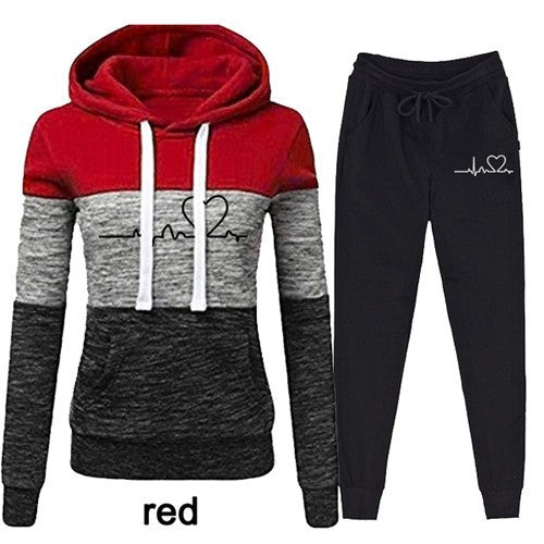 Casual Tracksuit Women Two Piece Hoodie