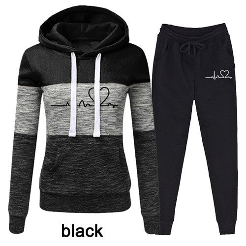 Casual Tracksuit Women Two Piece Hoodie