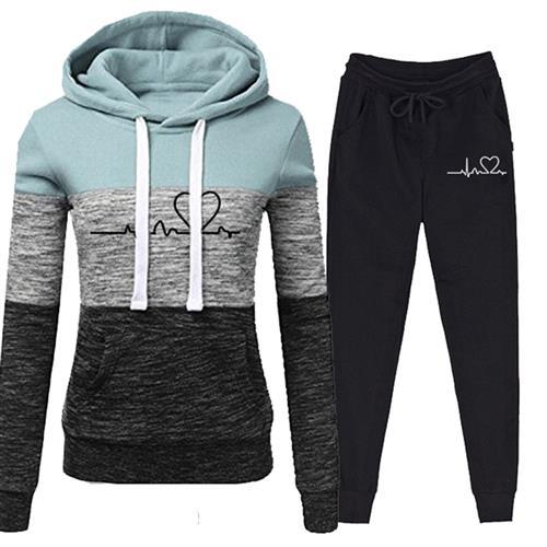 Casual Tracksuit Women Two Piece Hoodie